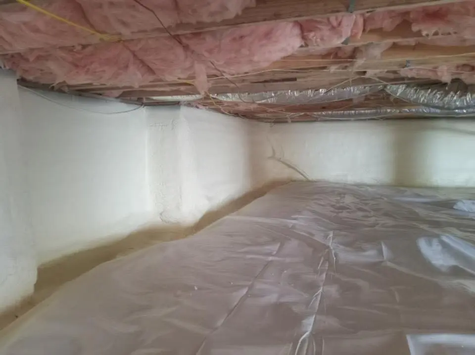 Crawl space encapsulation with closed-cell spray foam for Spray Foam Roofing in Clearwater